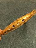 Victorian 15ct Yellow Gold June 14th 1900 Sapphire and Diamond Bangle