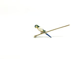 15ct Gold Pearl and Enamel Parrot Brooch - Ishy Antiques
